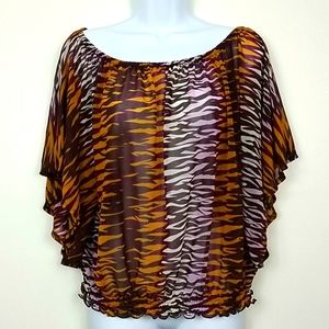 Cute! NWT Flowy H&M see-thru batwing shirt Medium